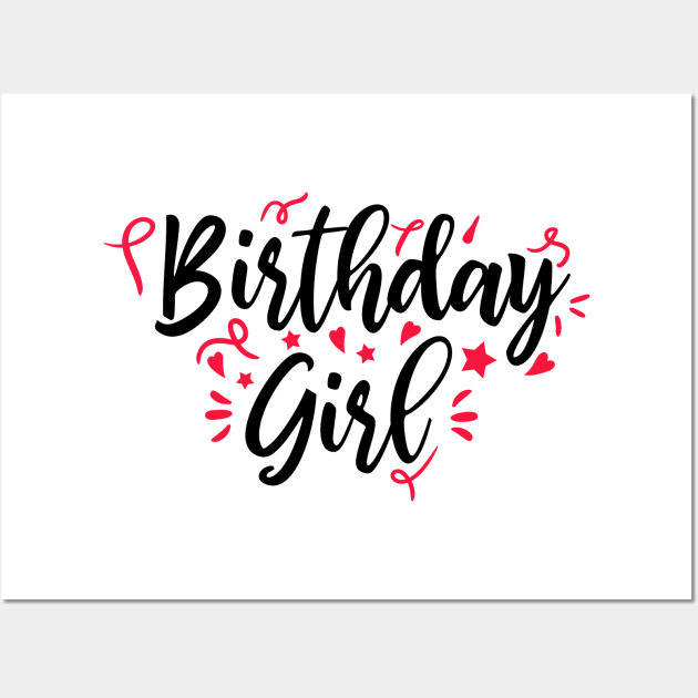 Birthday Girl Wall Art by Coral Graphics